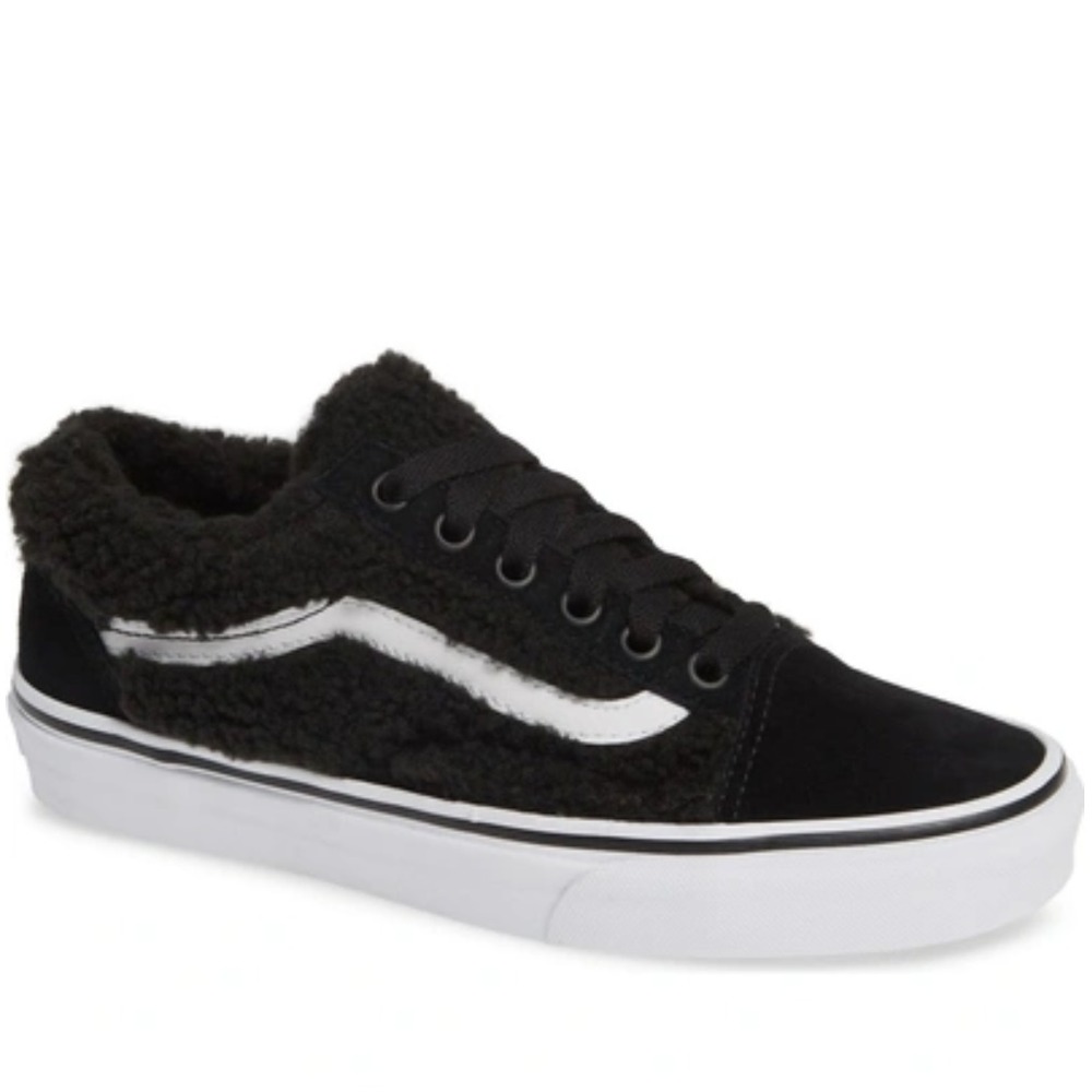 Vans Old Skool Synthetic Faux Fur Sneaker Sherpa Shearling Womens 8 UK5.5 EU38.5
